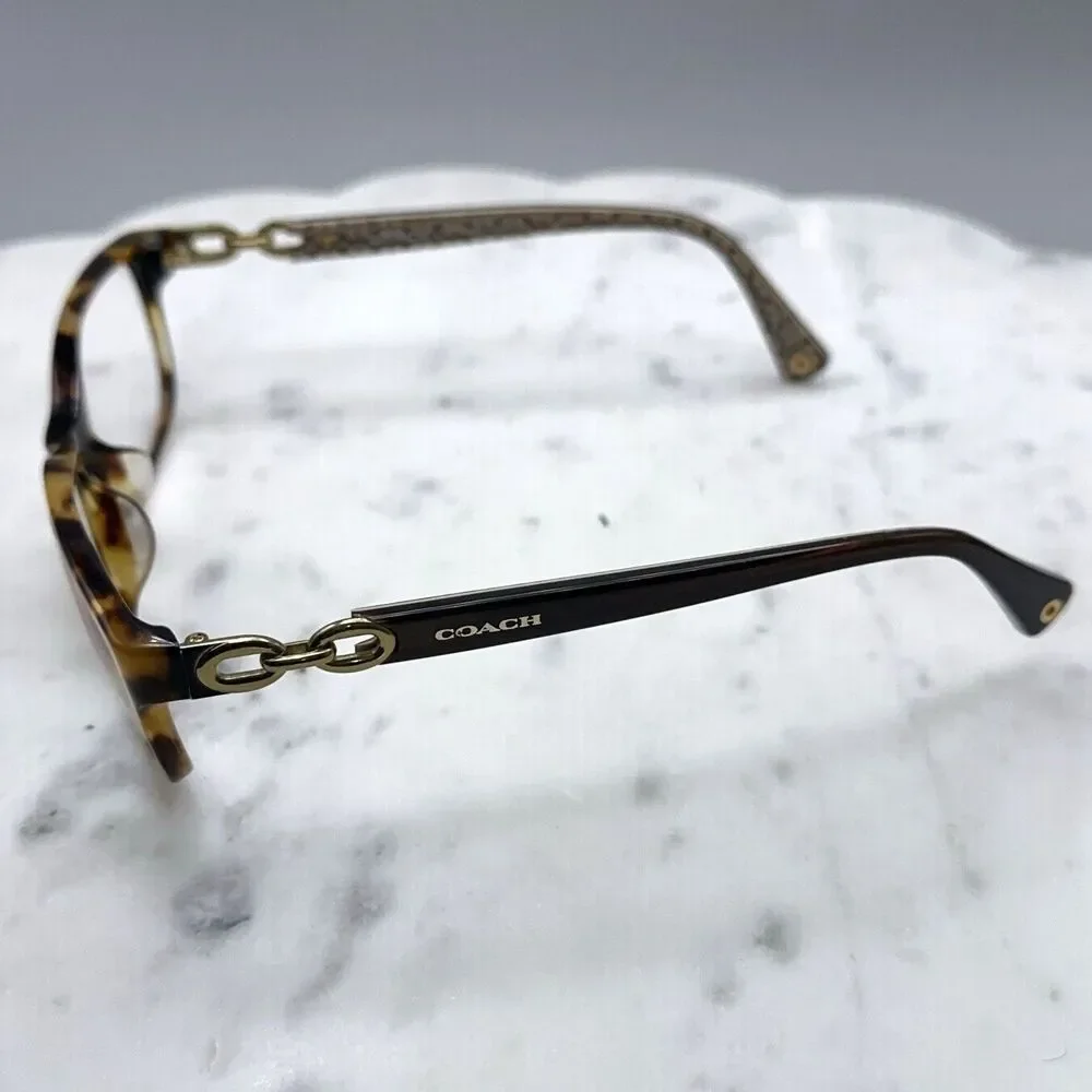 Coach HC 6052F Fannie 5238 Spotty Tortoise Brown Sand Eyeglasses Frames Only 140